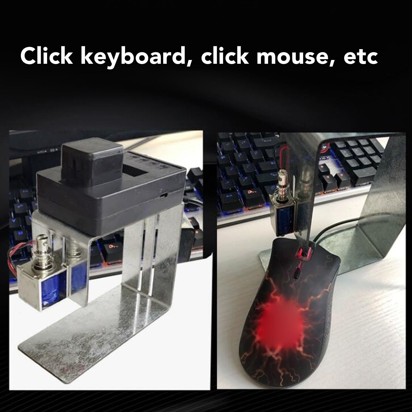 Auto Keyboard Clicker - Adjustable Height Gaming Keyboard & Mouse Clicker Tool for PC - Perfect for Gaming, Office Work, and Online Shopping Automation