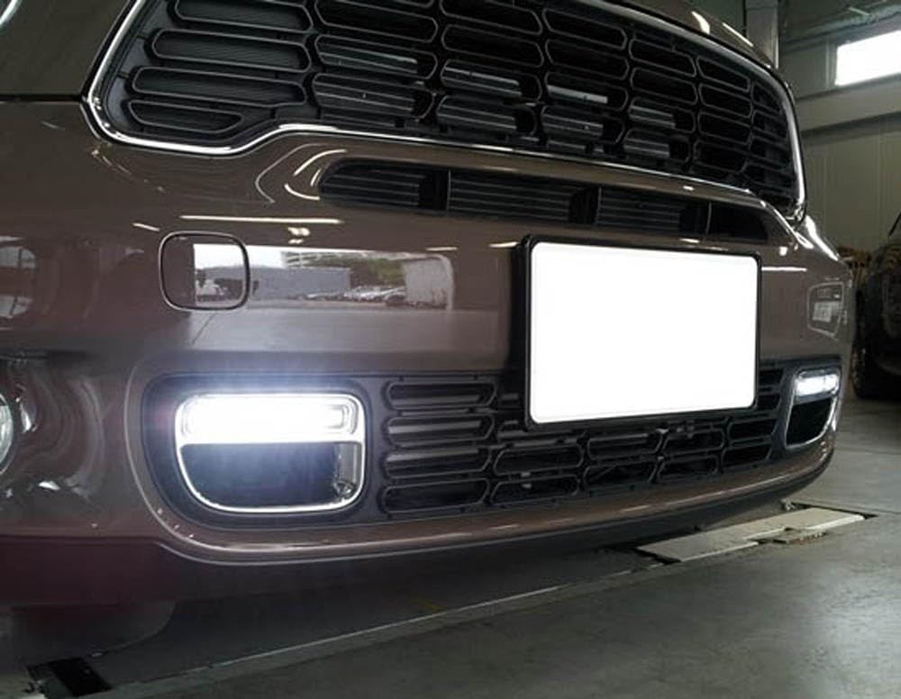 iJDMTOY Brake Duct Opening Switchback LED DRL Assembly - Compatible with 2010-2016 MINI Cooper R60 Countryman - Xenon White Daytime Running Lights with Amber Yellow Turn Signal - Perfect for Night Driving & Enhanced Vehicle Visibility