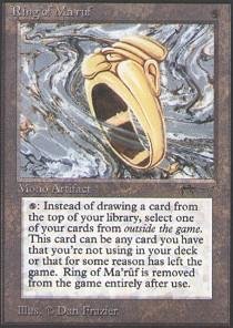 Magic: The Gathering - Ring of Ma'ruf - Arabian Nights Expansion - Rare MTG Card for Collectors & Players - Perfect for Commander & Vintage Decks