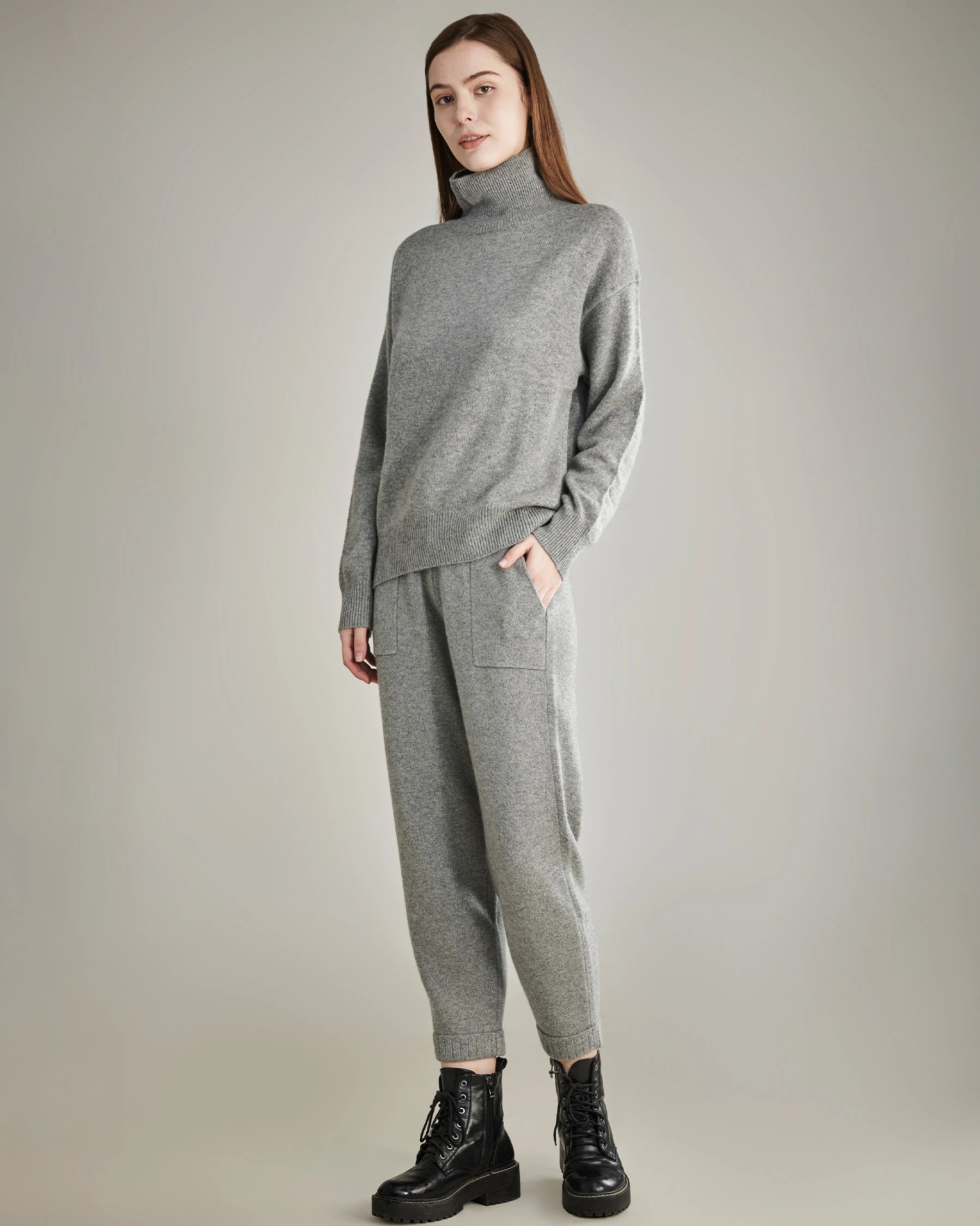 Premium Loose Fit Casual Cashmere Pants for Women - Soft & Comfortable Winter Lounge Pants - Perfect for Home, Travel & Relaxation
