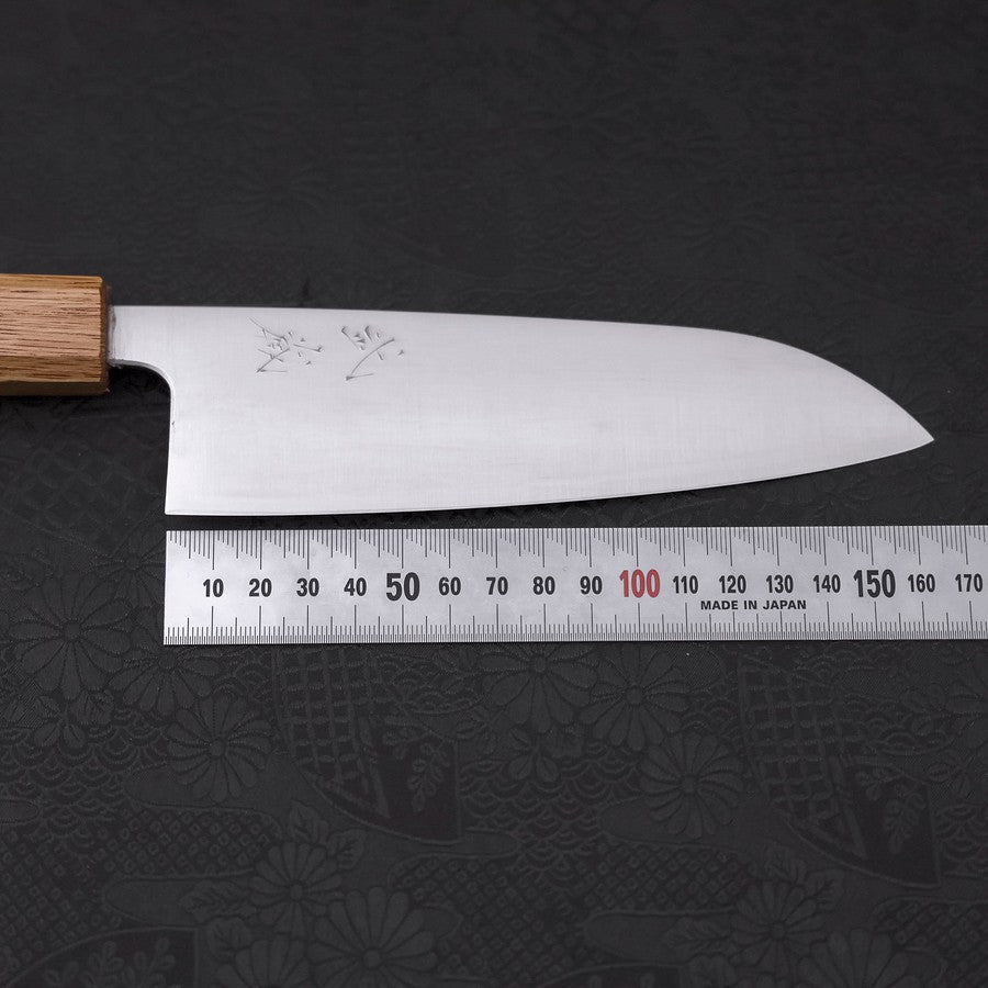 Premium Santoku Knife 165mm - High Carbon Silver Steel Blade, Polished Yaki Urushi Handle - Japanese Kitchen Knife for Slicing, Dicing & Chopping - Perfect for Home Chefs & Professional Cooking