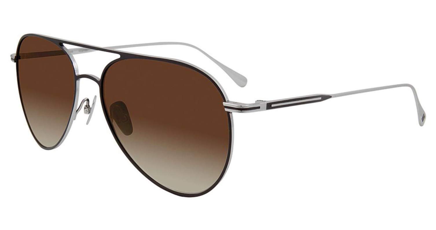 John Varvatos V 535 Black Sunglasses for Men - Polarized UV Protection Aviator Style - Perfect for Driving, Travel & Outdoor Activities