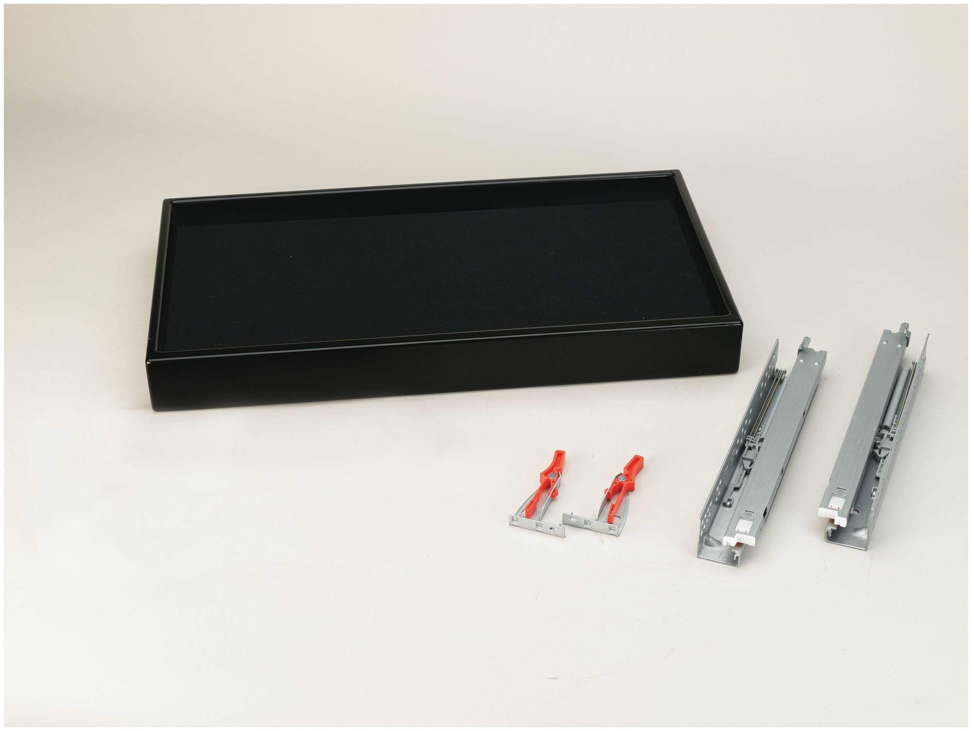 Rev-A-Shelf Soft Close Jewelry Drawer Organizer - Standard Size Black for Bedroom & Closet Storage | Jewelry Box Insert for Necklaces, Rings & Earrings