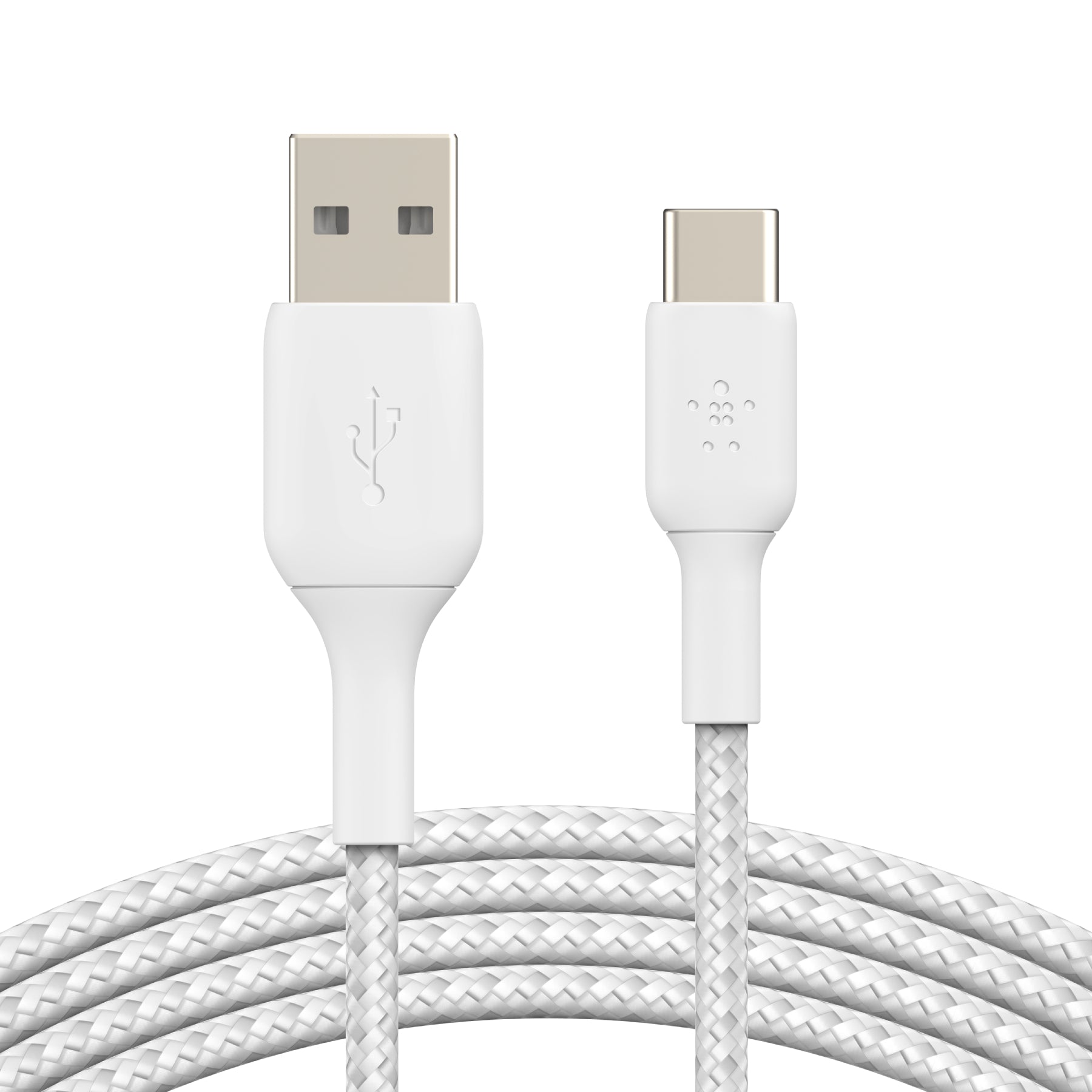 Belkin Boost Charge USB-C to USB-A Braided Cable - Fast Charging & Durable for iPhone, Samsung, MacBook, iPad - Perfect for Home, Office & Travel
