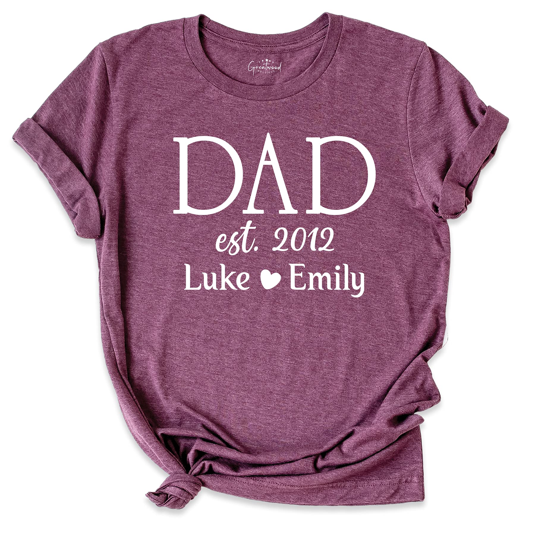 Personalized Dad T-Shirt with Kids Names - Custom Father's Day Gift for Dad - Funny & Heartwarming Shirt for Dads - Perfect for Father's Day, Birthday & Family Events