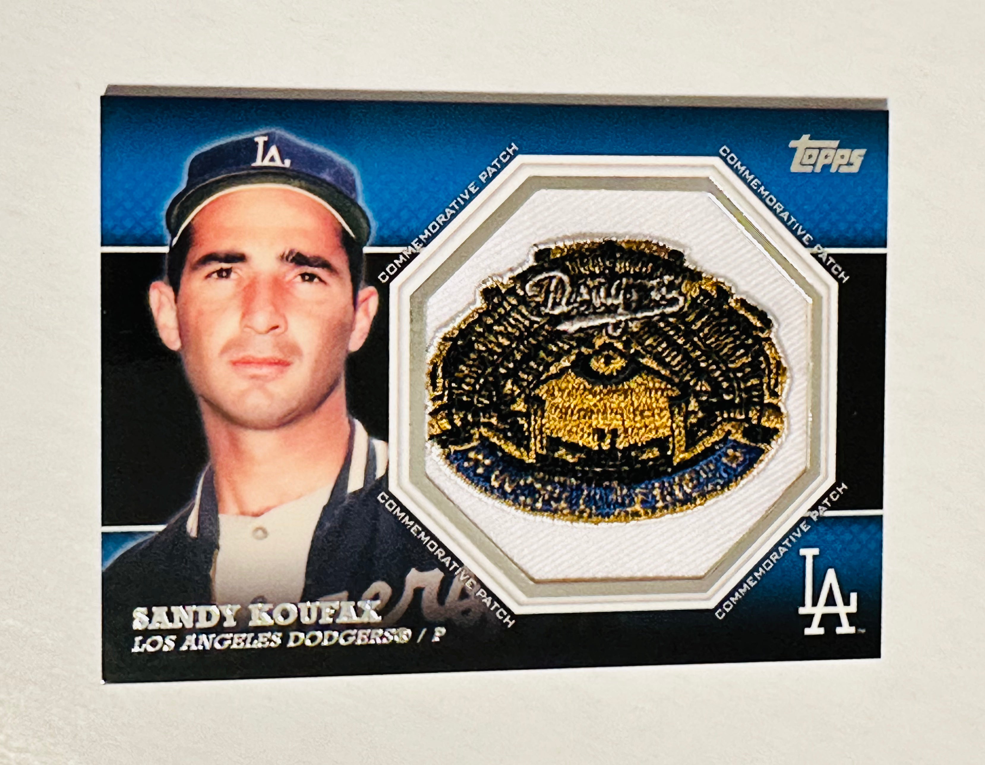 Rare Sandy Koufax Los Angeles Dodgers Commemorative Patch Baseball Insert Card - Perfect for Collectors, Sports Memorabilia & Gift Ideas