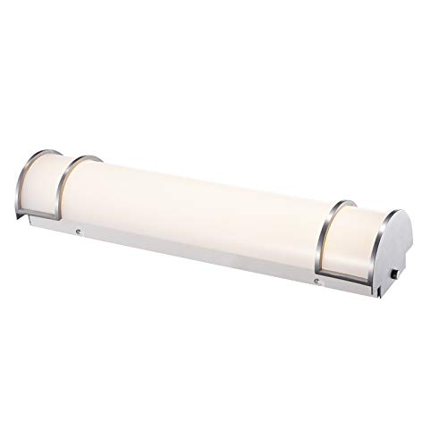 Energy Star Certified LED Vanity Light - 23W, 1785 Lumens, 3000K Warm White, Satin Nickel Finish, High Light Transmission Acrylic (24.5