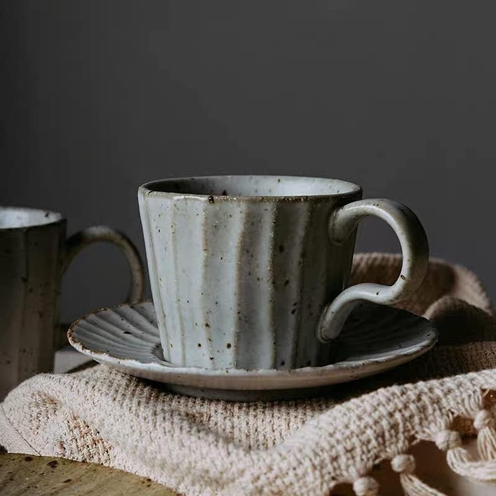 Creative Tea & Coffee Mug Set with Saucer - Ceramic Tea Cup, Milk Cup, Water Cup for Breakfast, Home Decor & Gifts - Perfect for Kitchen, Office & Daily Use