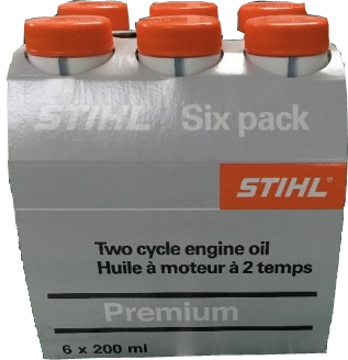 STIHL Premium 2-Cycle Engine Oil 200mL (6-Pack) - High Performance Oil for Chainsaws, Trimmers & Outdoor Power Tools