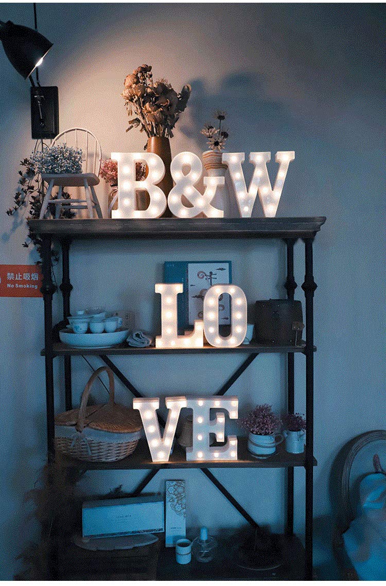 LED Marquee Letter Lights - Battery Powered Warm White Alphabet Wall Sign for Wedding, Birthday, Christmas Decor - Romantic Home Lighting & Party Decoration (Letter I)