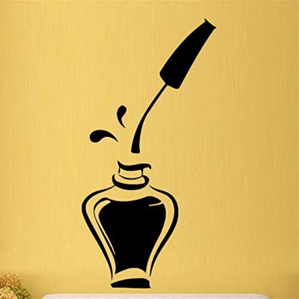 Self-Adhesive Vinyl Wall Stickers for Nail Salon & Girls Bedroom Decor - 56x33cm Removable Art Decals - Perfect for Home, Spa, Kids Room & DIY Interior Design