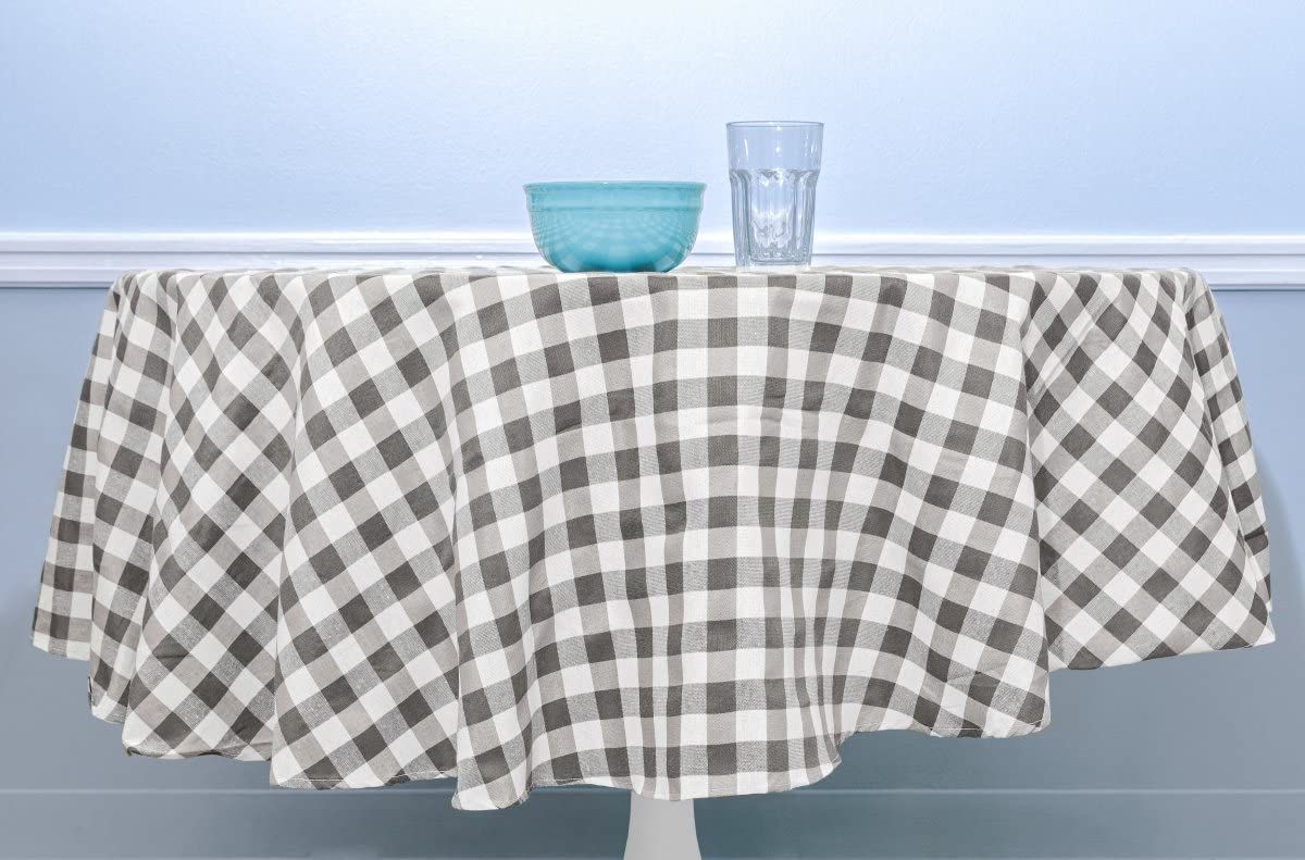 Premium Kingston Tablecloth Set of 12 - Soft Wrinkle-Resistant Grey Table Cover for Dining Room, Kitchen & Outdoor Events - Perfect for Dinner Parties, Weddings & Holiday Gatherings