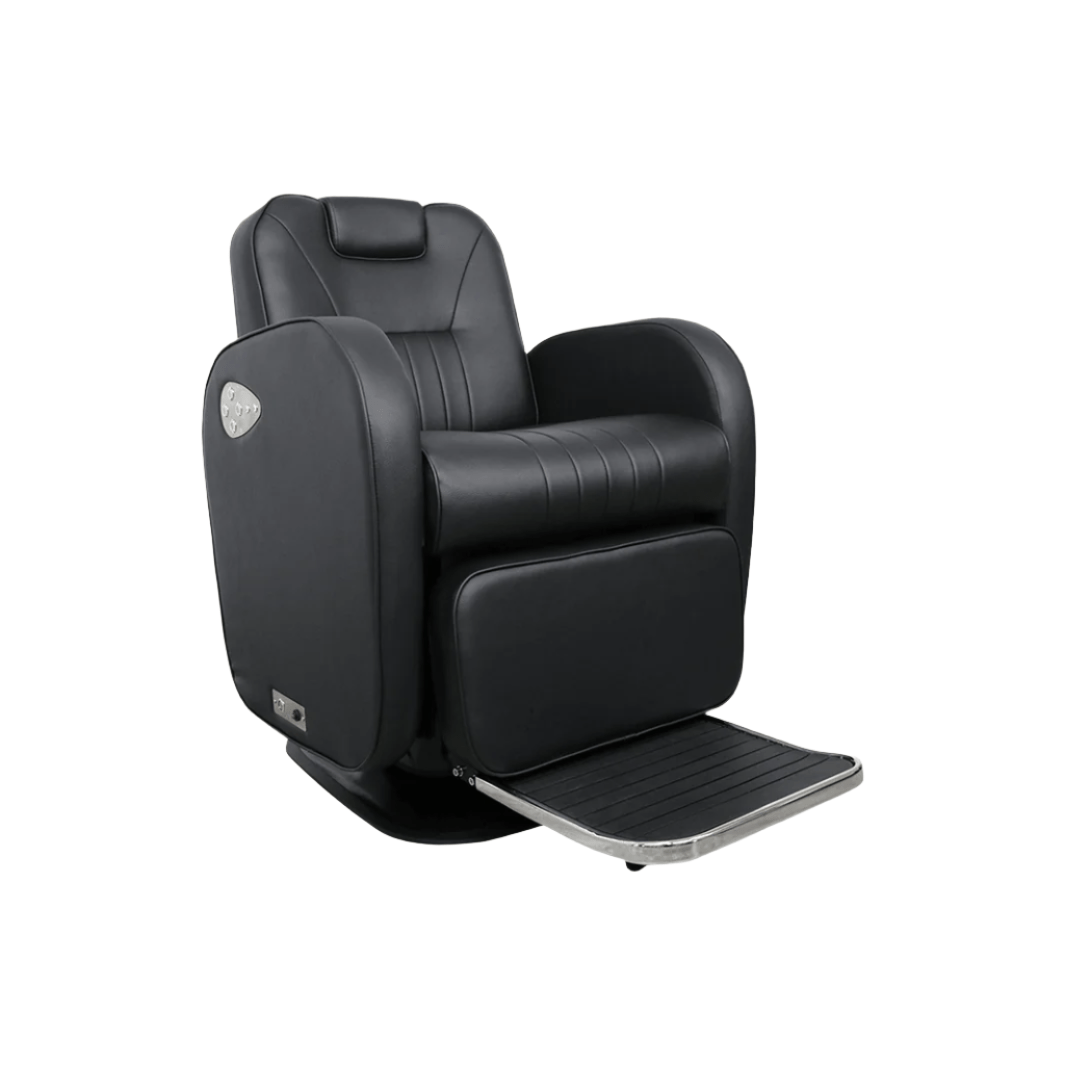 EVANDER Professional Electric Barber Chair for Salon & Home Use - Adjustable Hydraulic Styling Chair with Smooth Recline & Swivel - Perfect for Haircuts, Shaves & Styling