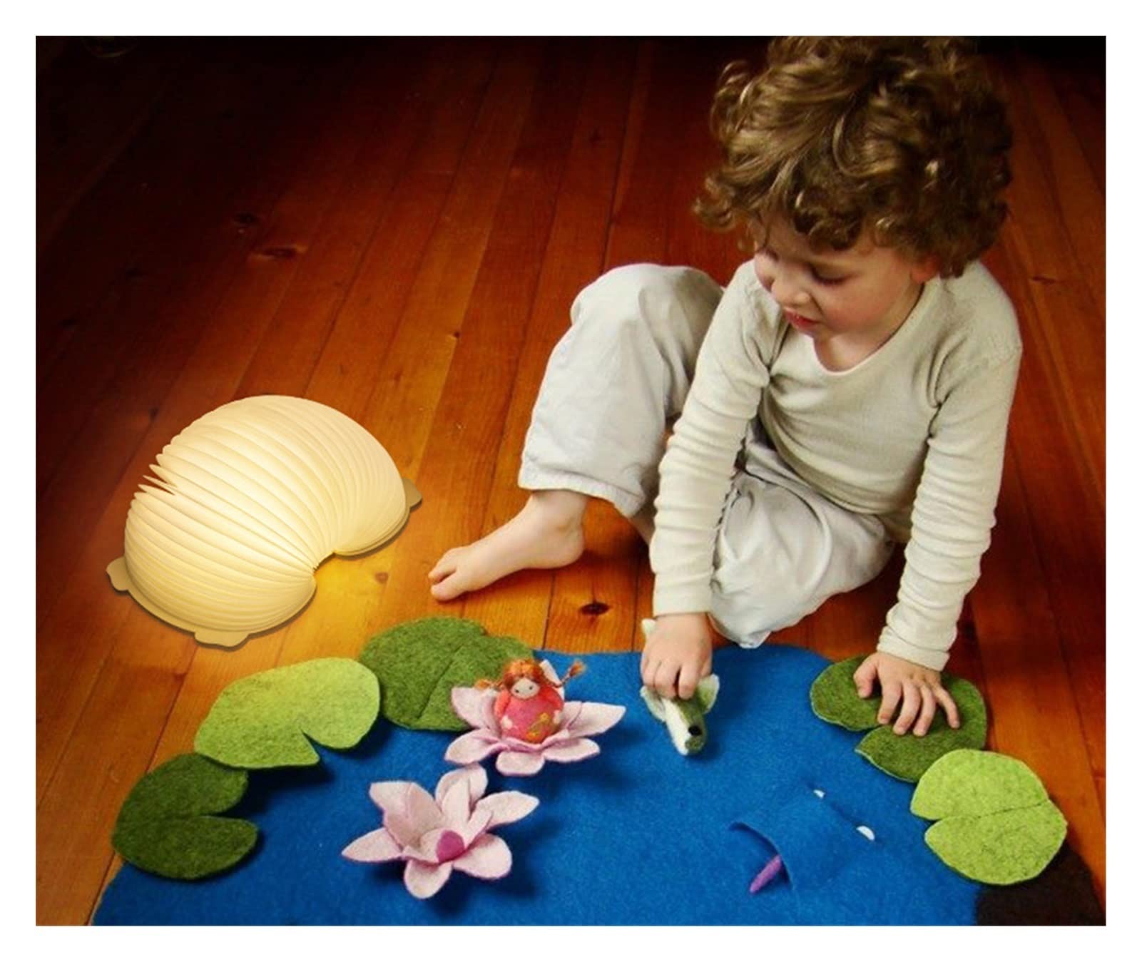 TOMYEUS LED Desk Lamp - Animal Shape (Frog) Night Light, Foldable USB Book Light for Reading, Bedside Table Lamp, Kids Room Decor & Creative Gift Idea