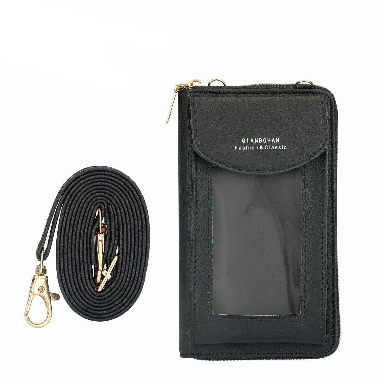 Women's RFID Blocking Crossbody Phone Wallet with Touch Screen - Secure Anti-Theft Purse for Travel, Shopping & Daily Essentials