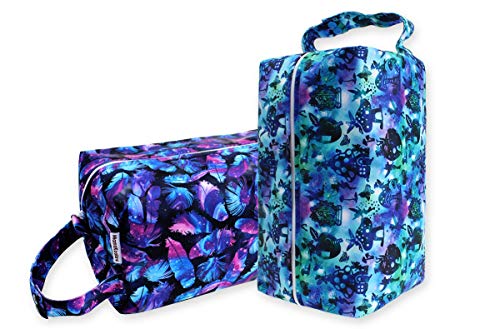 Mama Koala Diaper Pods - 2 Pack Washable Reusable Cloth Diaper Bags for Babies | Medium Size Travel Organizer for Beach, Pool, Gym, Yoga & Laundry | Portable Baby Essentials Storage Solution