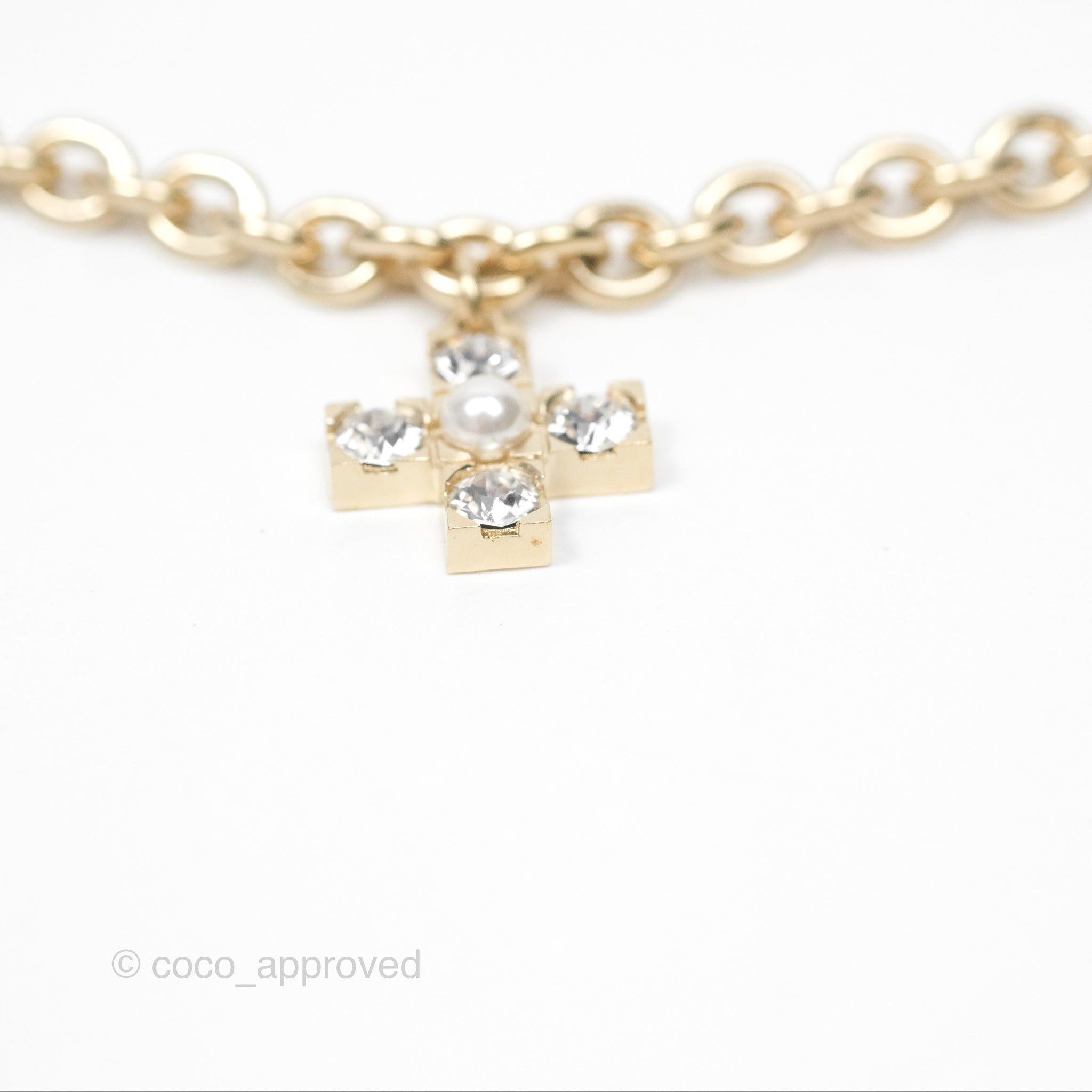 Chanel CC Logo Charm Necklace in 21K Gold Tone - Elegant Jewelry for Women, Perfect for Parties, Weddings & Special Occasions