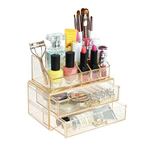 1c) 1 Top 2 Drawers, Gold Glitter