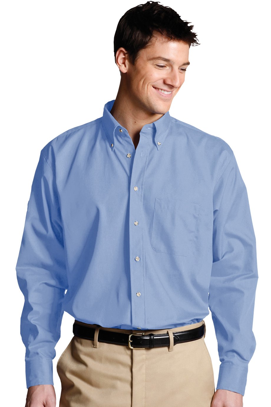 Ed Garments Men's 1280 Dress Shirts - Premium Denim Blue Formal Shirt for Big & Tall (5XL 35) - Perfect for Business Meetings, Office Wear & Special Occasions