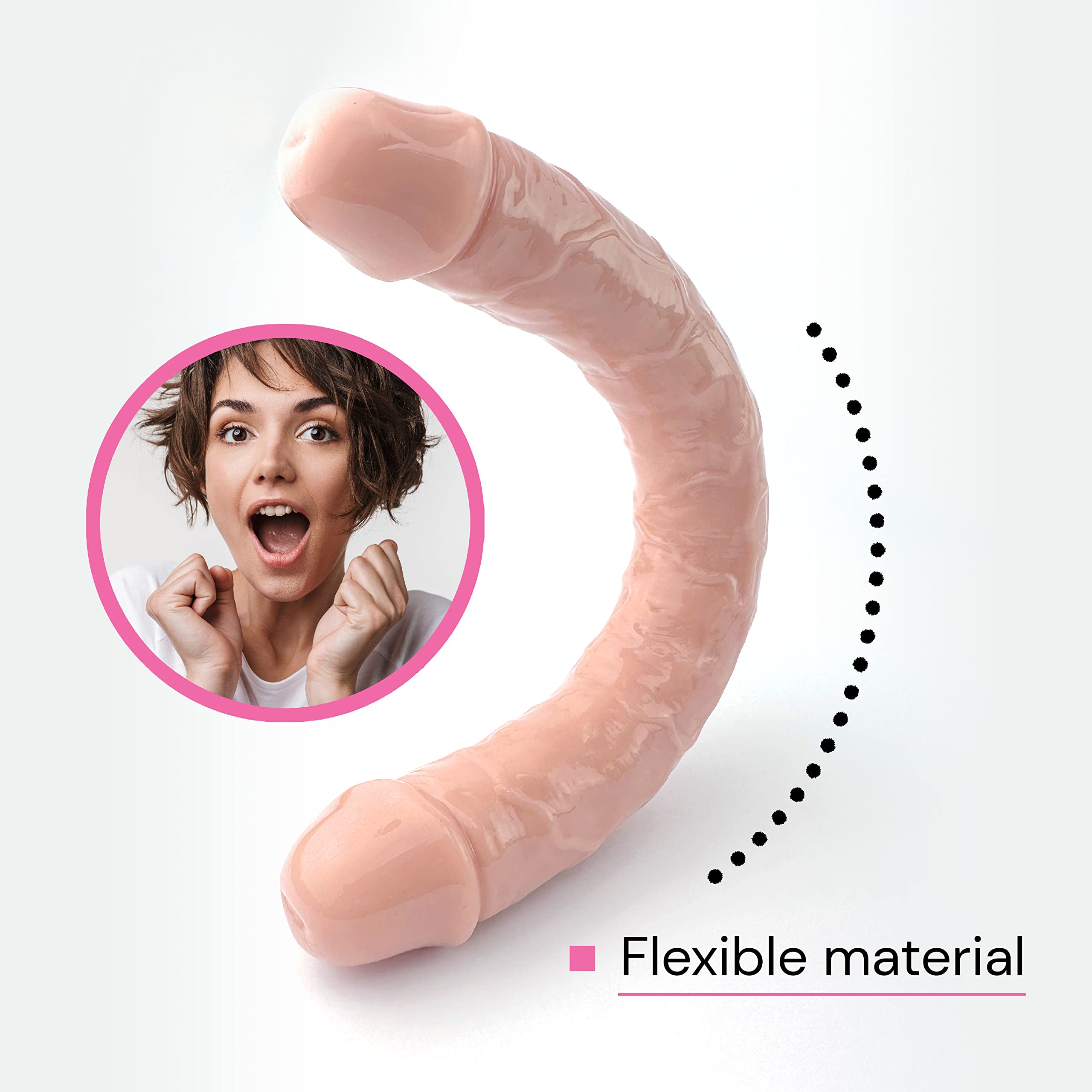 Double-Ended Dildo 30cm for Couples - Dual Penetration Sex Toy for Men & Women - Realistic Fake Penis Anal Dildo for Couples Play - Giant Silicone Dildo for Solo or Partner Use - Perfect for Spicing Up Your Sex Life