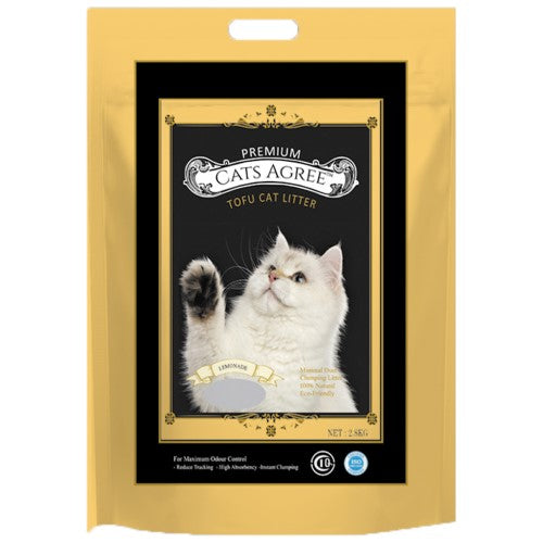 Premium Tofu Cat Litter with Lemon Scent - Natural, Clumping & Odor Control for Cats - Ideal for Multi-Cat Homes & Small Spaces