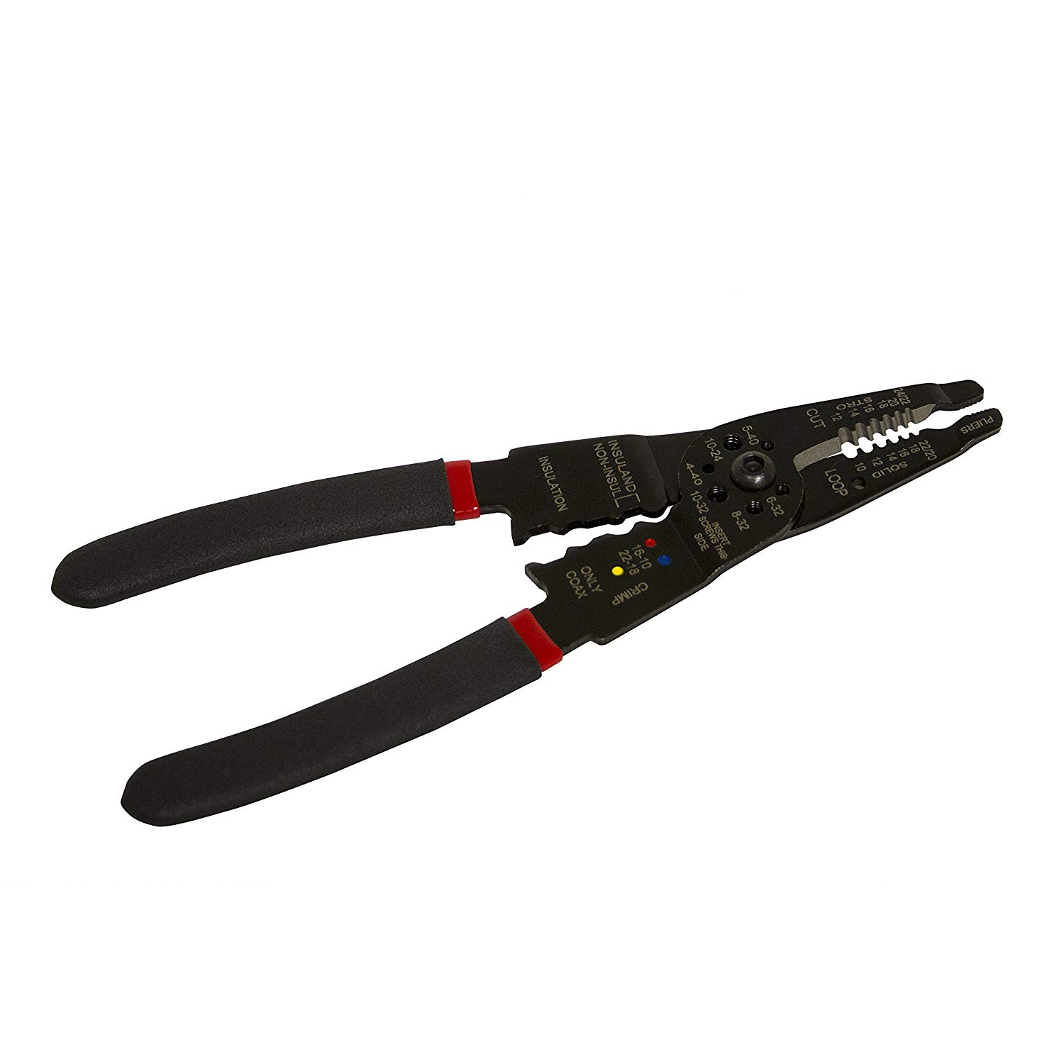 Lisle 68440 Professional Curved Wire Stripper, Cutter & Crimper Tool - Perfect for Electrical Wiring, DIY Projects & Automotive Repairs