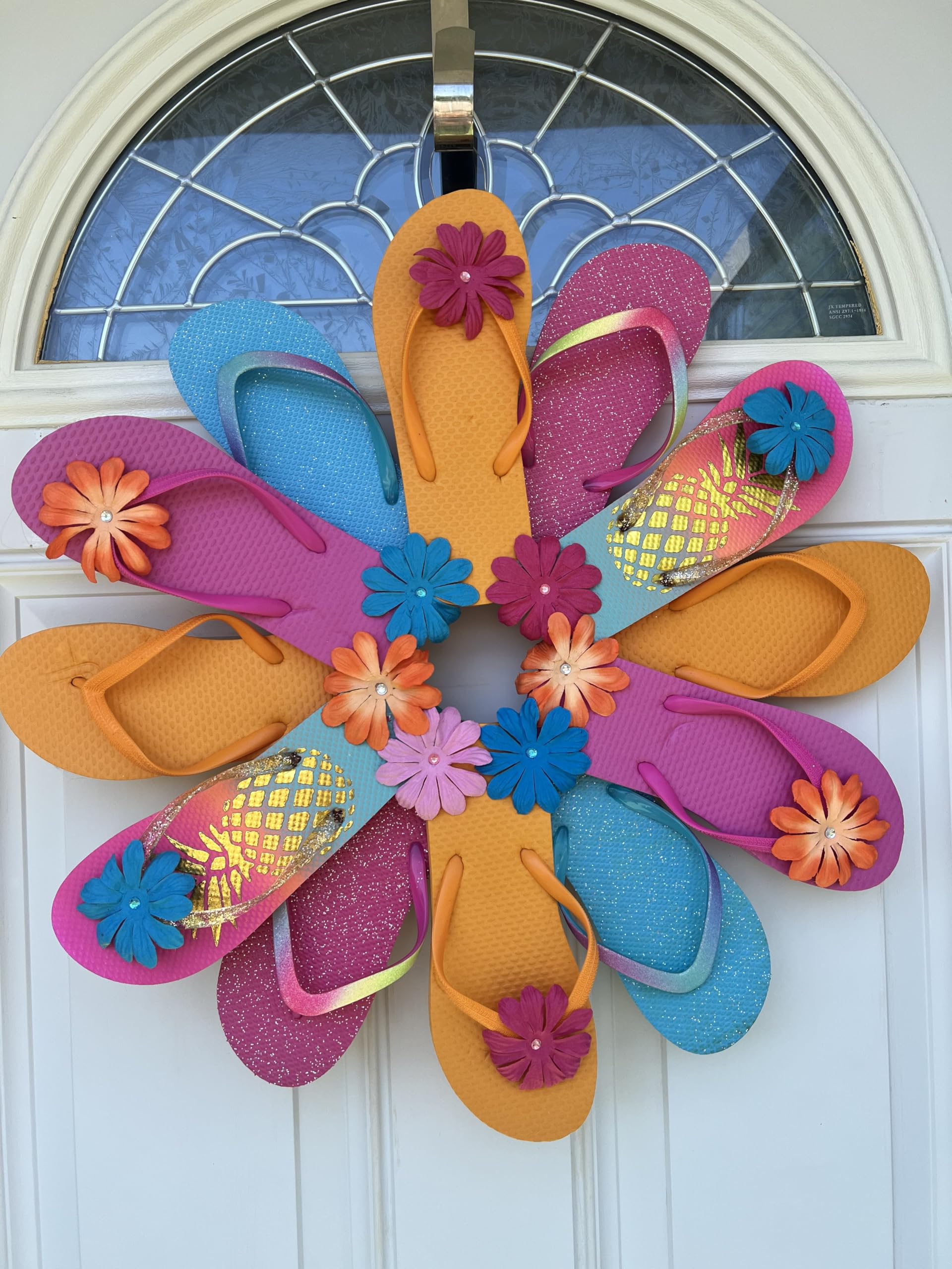 Pineapple Wall Decor & Wreaths for Front Door - Tropical Summer Beach House Decorations, Seasonal Kitchen & Living Room Wall Art - Perfect for Home, Office & Party Decor