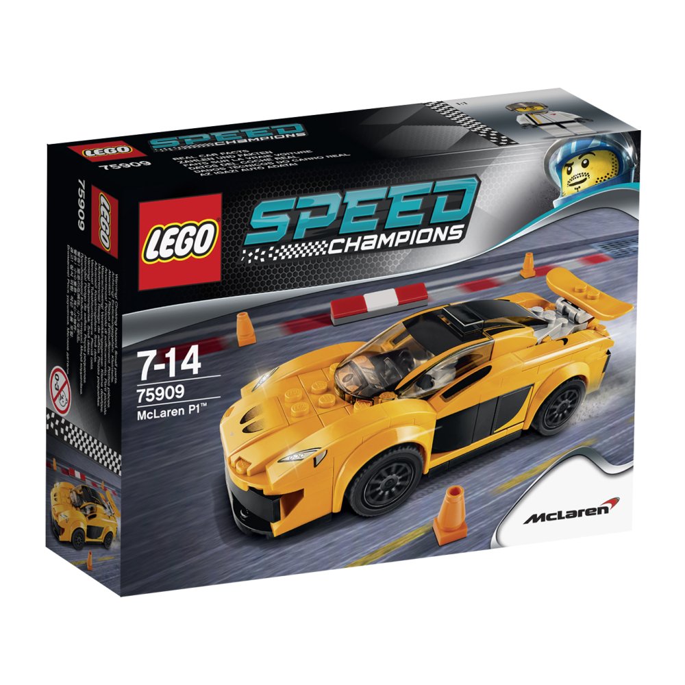 LEGO Speed Champions McLaren P1 TM (75909) Building Toy Set - Collectible Race Car Model Kit for Kids & Adults - Perfect for Display, Play & Gift Giving