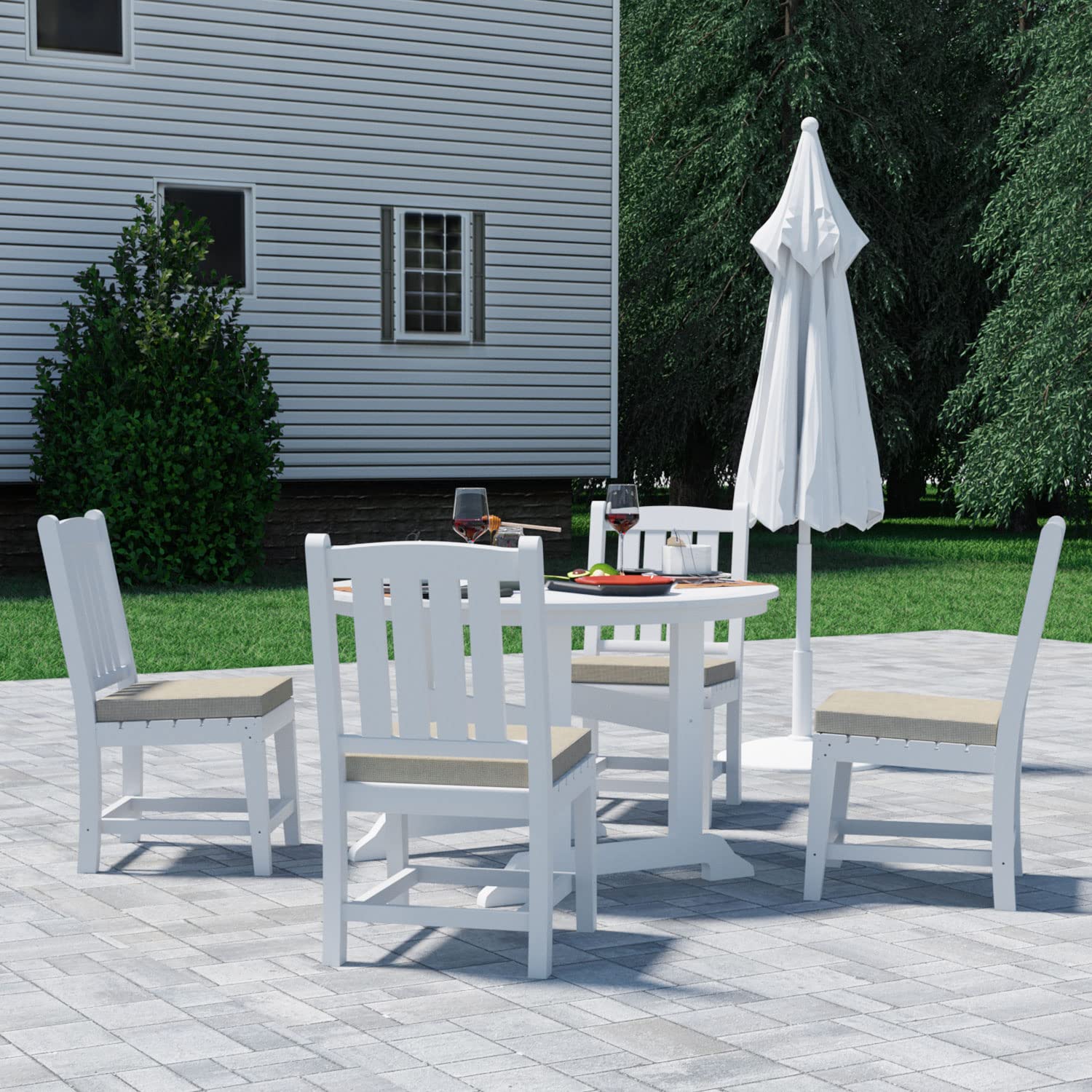 WilliamsSpace 5-Piece Outdoor Patio Dining Set - 48