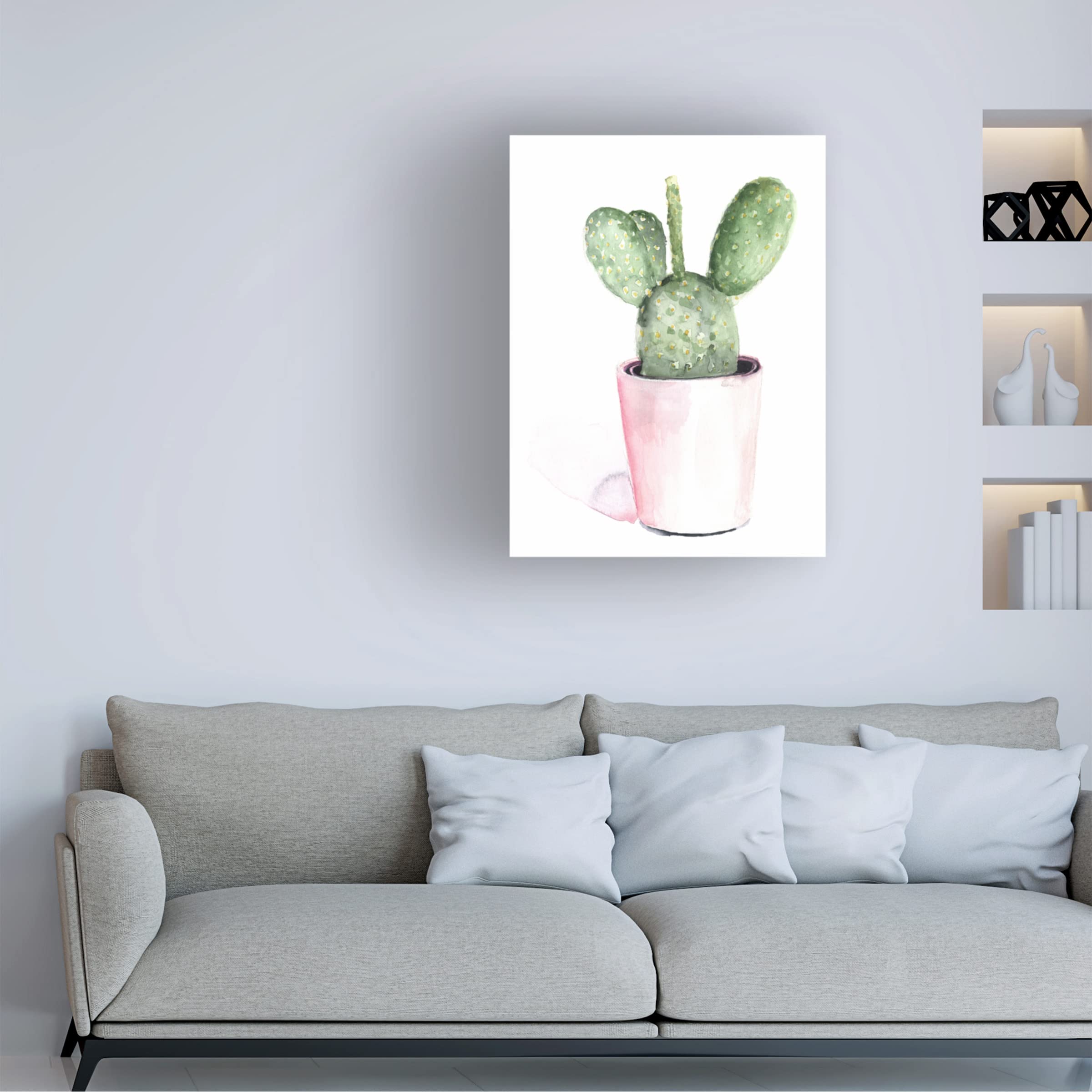 Sharp Succulents III Canvas Wall Art by Jennifer Paxton Parker - Modern Botanical Home Decor for Living Room, Bedroom & Office