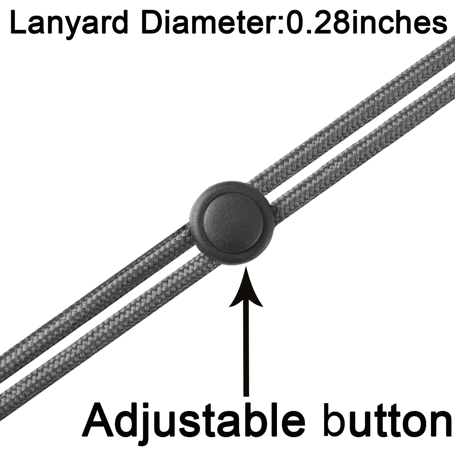 YOUOWO 5 Pack Adjustable ID Lanyards with Clip - for Office, Cruise & Keys