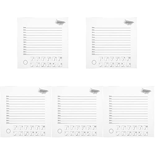 FRCOLOR 5-Piece Acrylic Eyelash Extension Tray Set - Eyelash Holder, Glue Pallet & False Lashes Pad for Professional Salon & Home Use