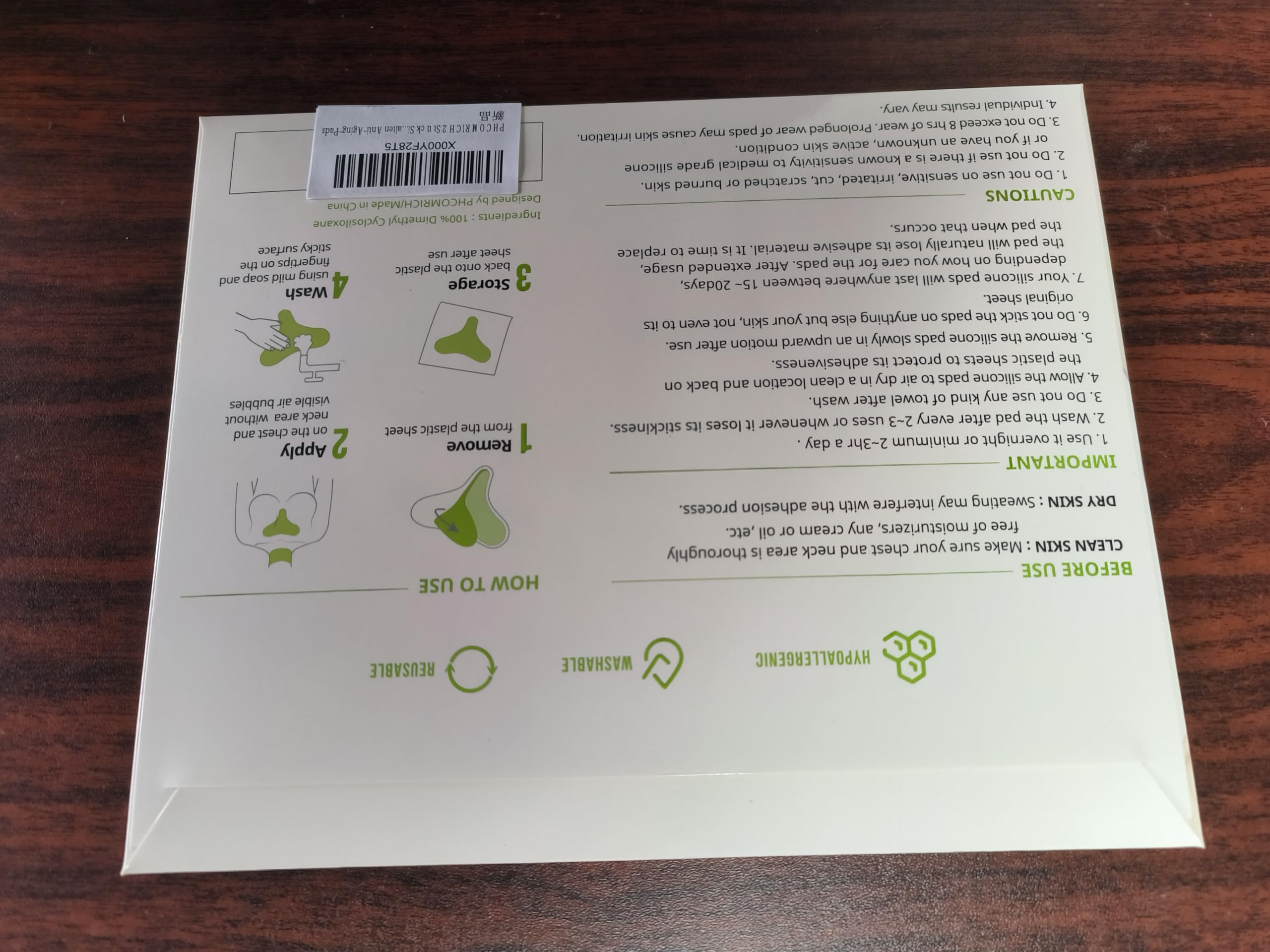 PHCOMRICH Anti-Wrinkle Silicone Chest Pads - 2 Pack | 100% Medical Grade Decollete Pads for Wrinkle Prevention & Elimination | Anti-Aging Breast Care for Women | Perfect for Daily Wear, Sleep & Post-Surgery Recovery