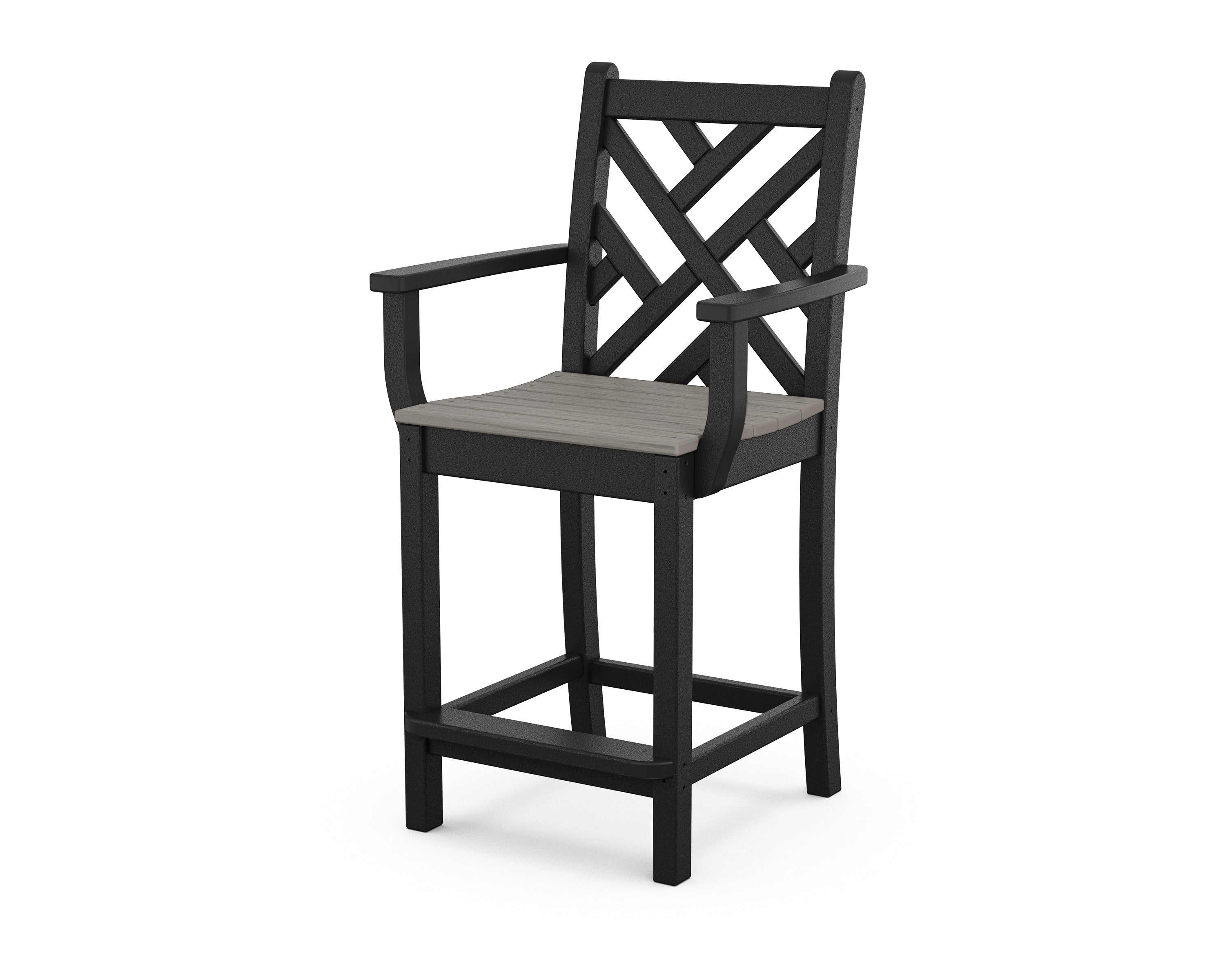 POLYWOOD Chippendale Counter Arm Chair - Durable Outdoor Dining Chair for Patio, Bar, and Kitchen Use