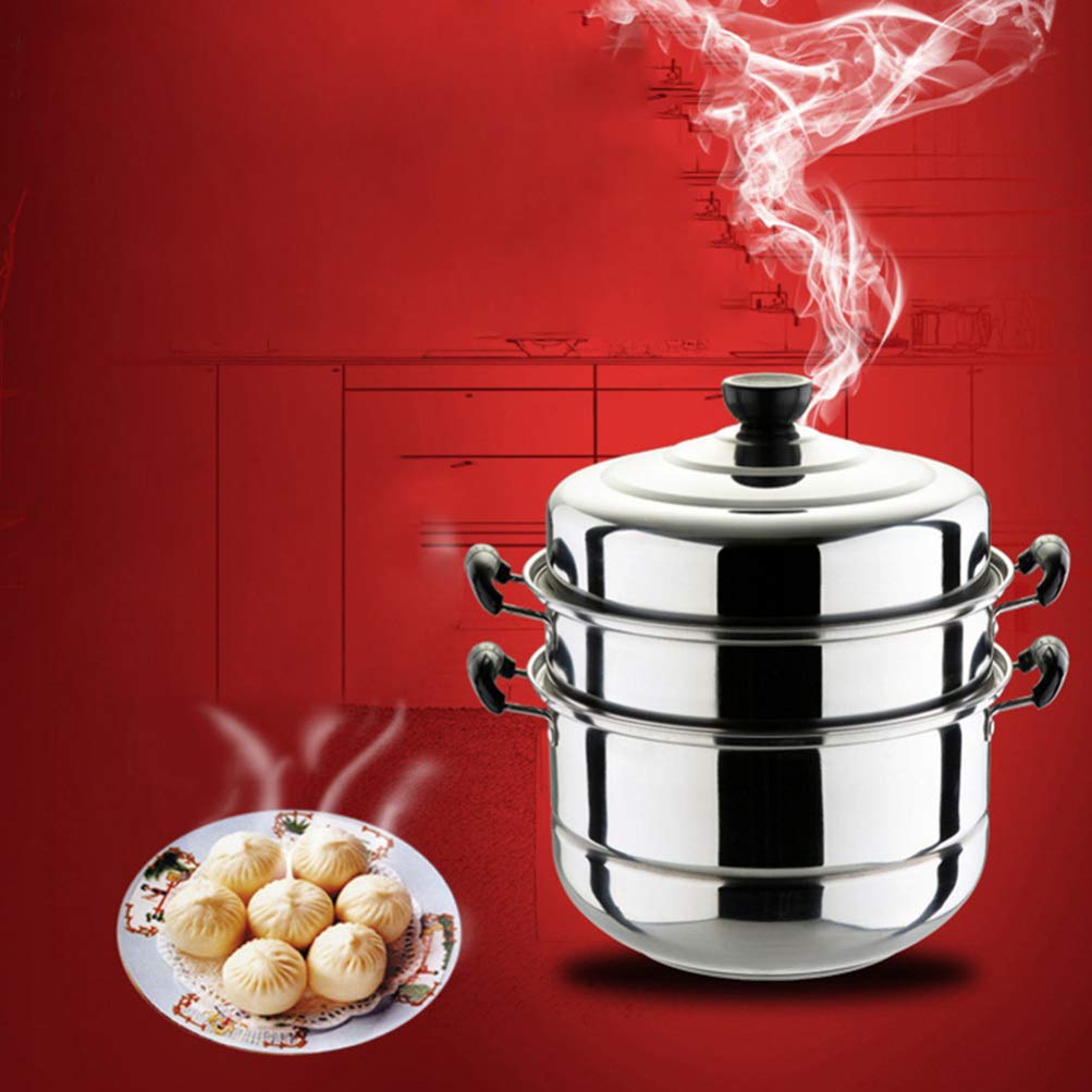 DOITOOL 3-Tier Stainless Steel Steamer Pot for Cooking, Steaming Vegetables, Soup & Dumplings – Perfect for Home Kitchen, Restaurants & Meal Prep
