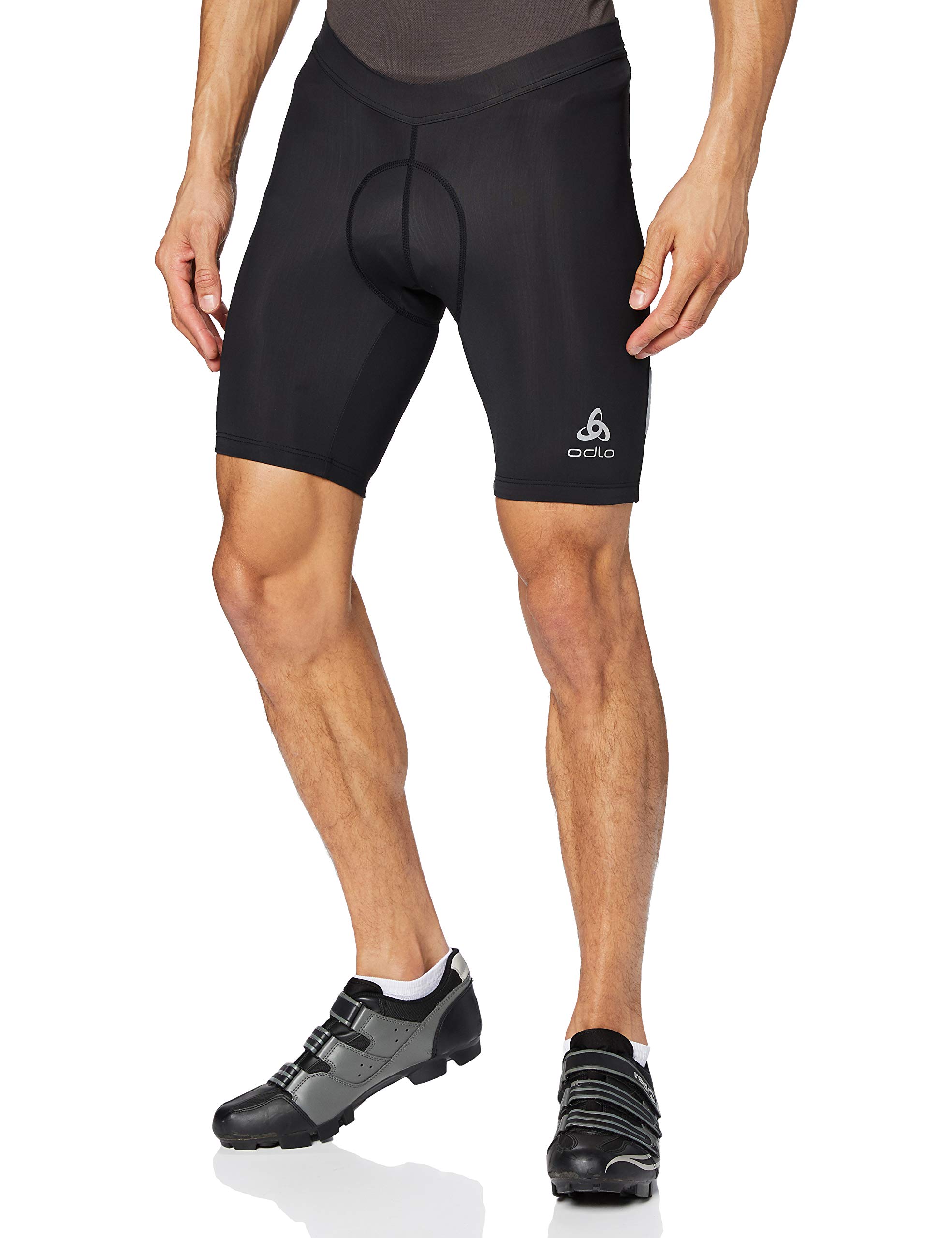 Odlo Breeze Bib Shorts - Men's Cycling Shorts with Breathable Fabric & Comfortable Fit for Road & Mountain Biking | Perfect for Long-Distance Rides & Training Sessions