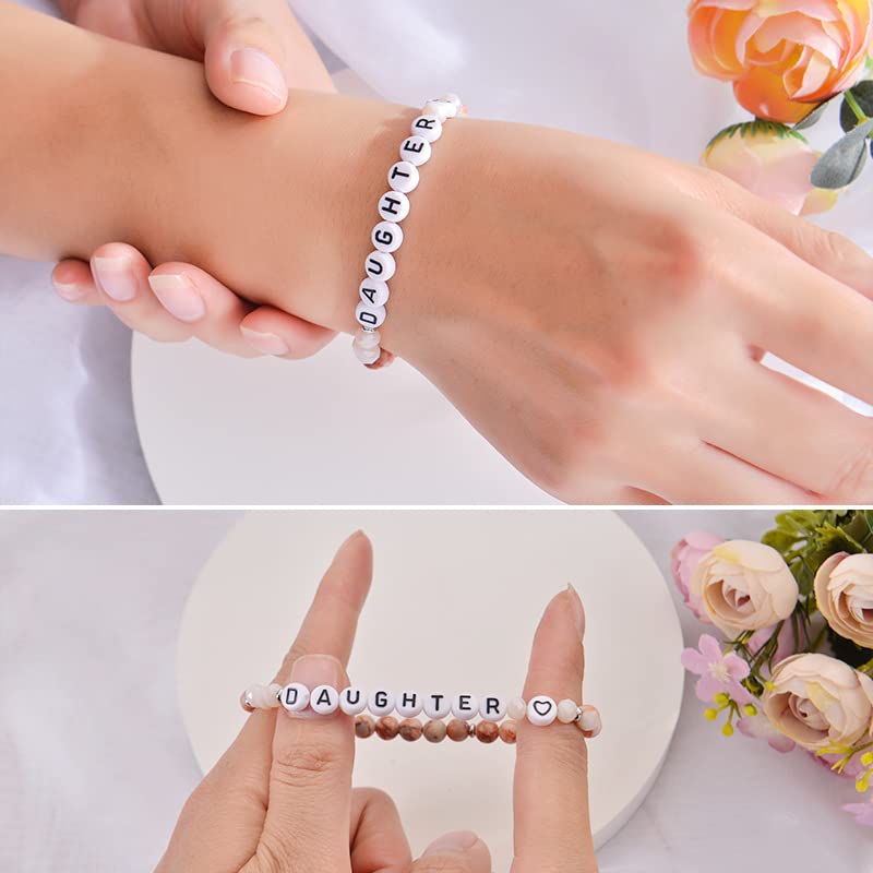 Grandmother & Granddaughter Bracelet Set - Natural Stone Jewelry Gift for Women | Thoughtful Present from Grandma, Birthday & Anniversary Keepsake