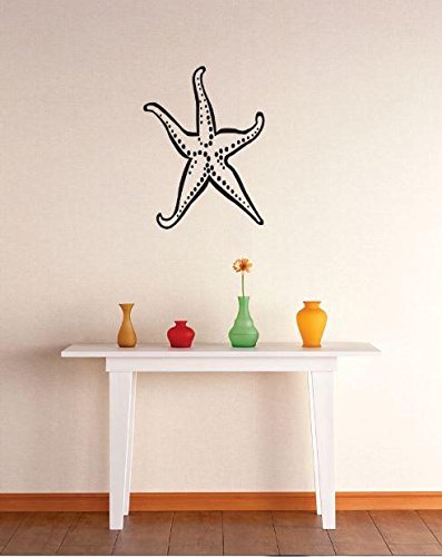 Removable Starfish Wall Decals for Bedroom - DIY Ocean Themed Home Decor Stickers 16x24 inches - Perfect for Kids Room, Nursery, Beach House & Coastal Interior Design