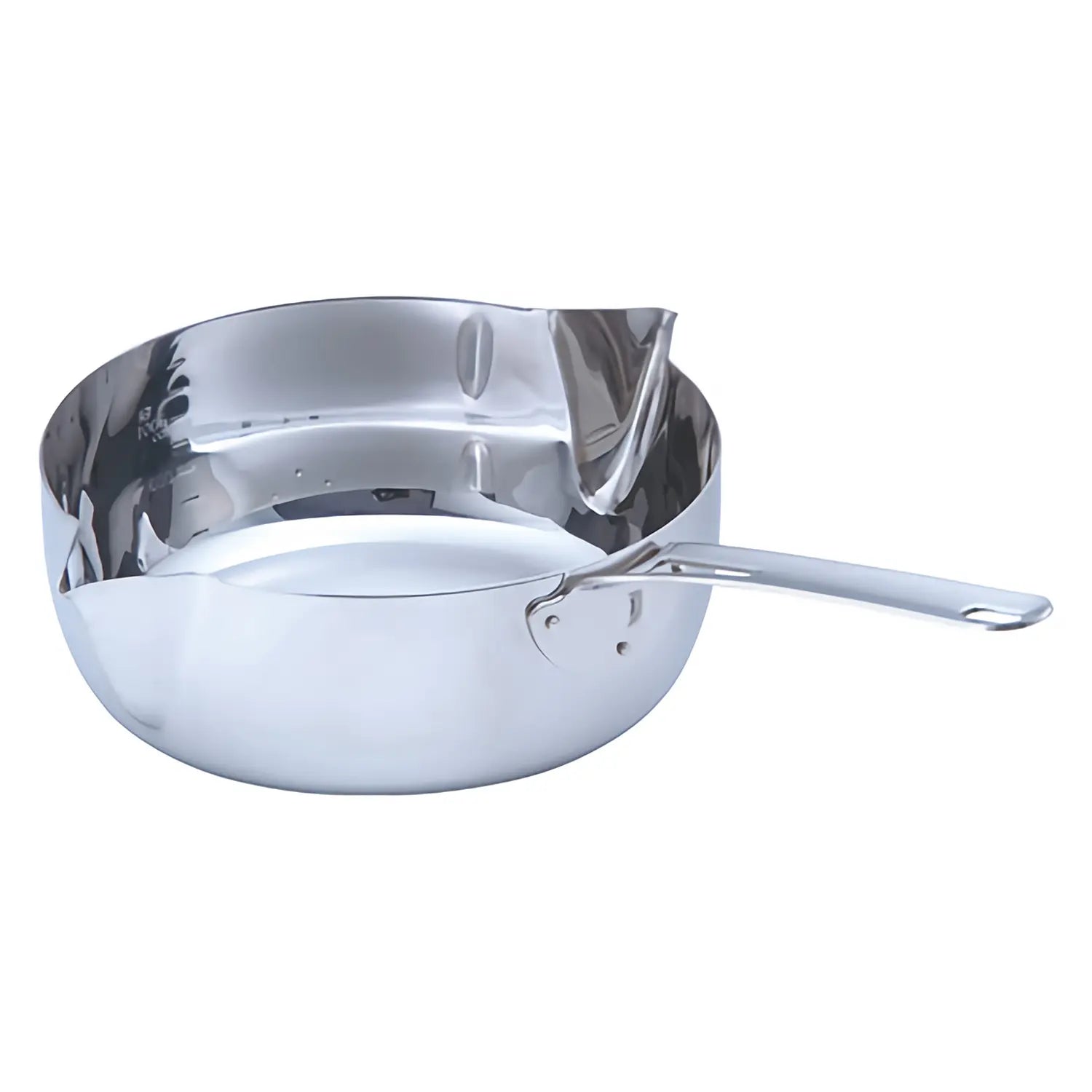 Premium Gyokkodou Stainless Steel Induction Saucepan - 2.5QT Double Spout Pot with Measurement Marks & Glass Lid - Perfect for Cooking, Sauces, Soups & Pasta - Dishwasher Safe & Induction Compatible