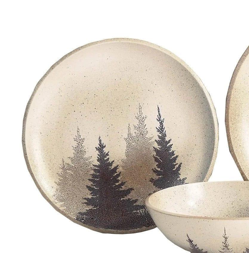 Elegant Mystic Pines Salad Plates Set - 6-Piece Porcelain Appetizer Dishes for Dinner Parties, Weddings & Home Decor - Perfect for Entertaining Guests & Special Occasions