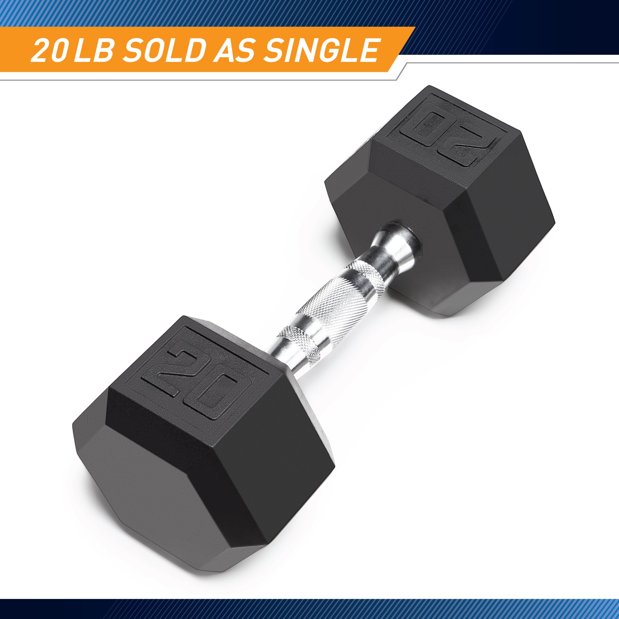 20lb Rubber Hex Dumbbell Set for Home Gym & Strength Training - Marcy IBRH 020 | Non-Slip Grip, Durable Rubber Coating | Perfect for Weightlifting, CrossFit & Fitness Workouts