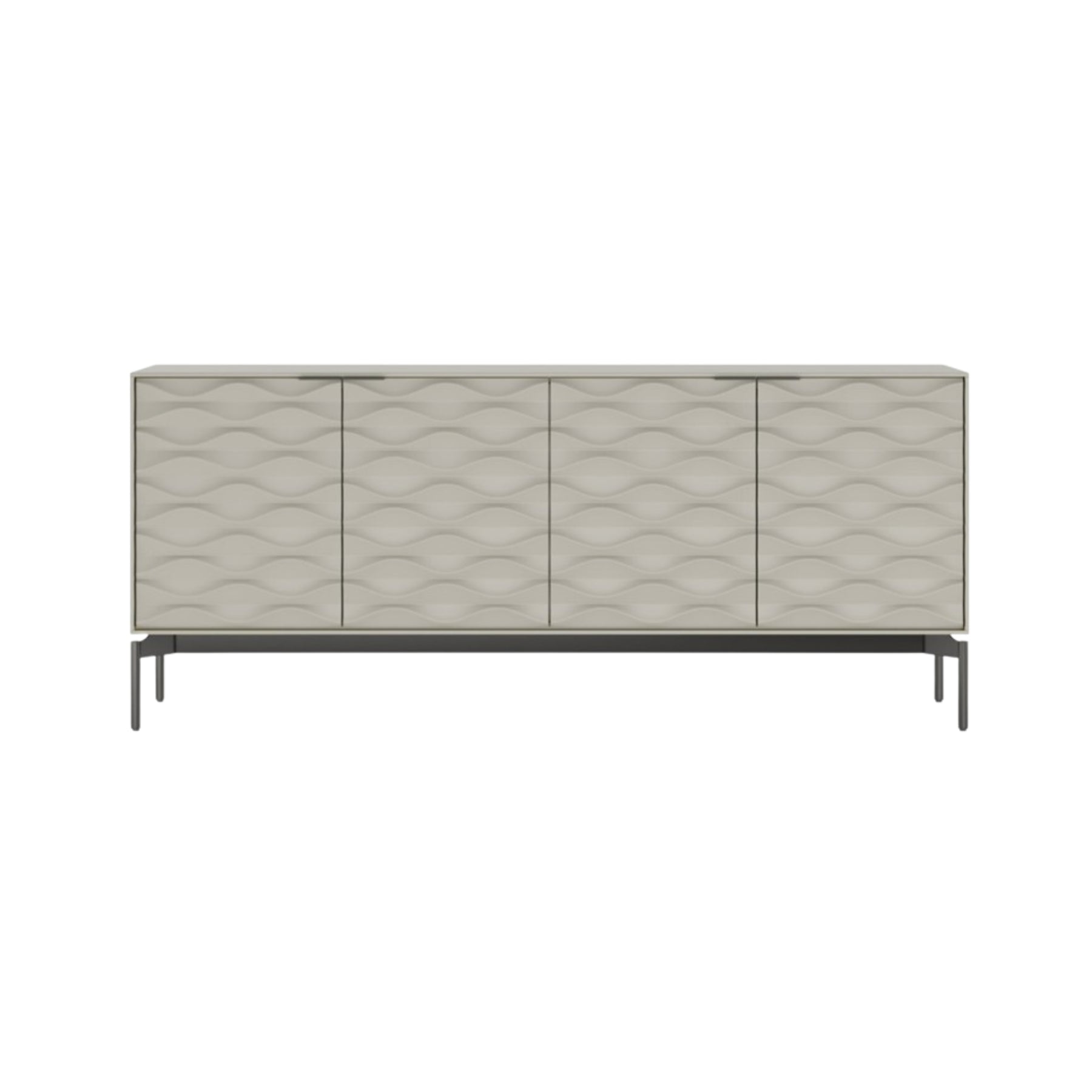 BDI 7629 Ripple Storage Credenza - Modern TV Media Console with Ample Storage - Perfect for Living Room, Home Theater & Office Organization