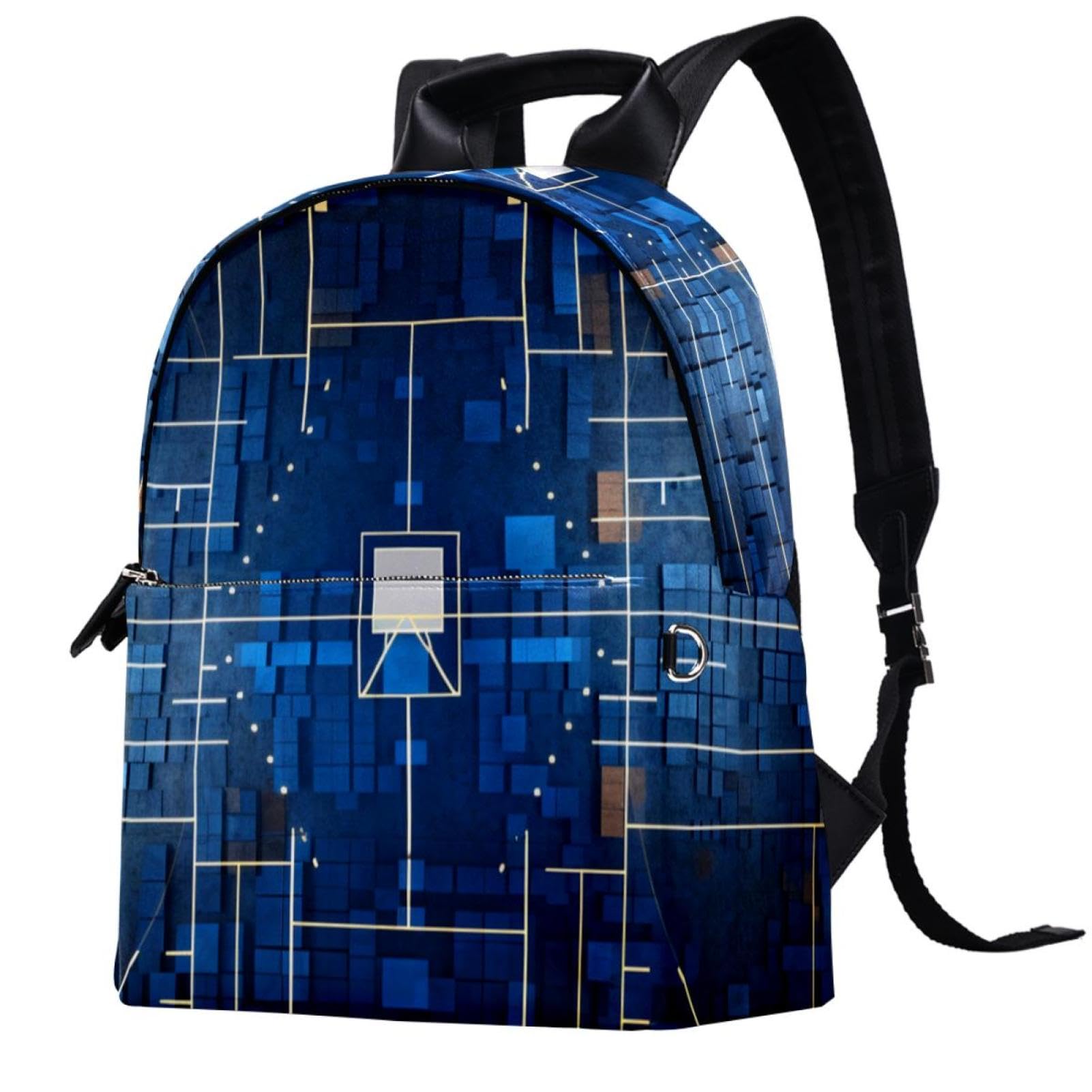 Stylish Travel Backpacks for Women & Men - Durable Art Basketball Court Design Backpack for Hiking, School, Work & Outdoor Adventures