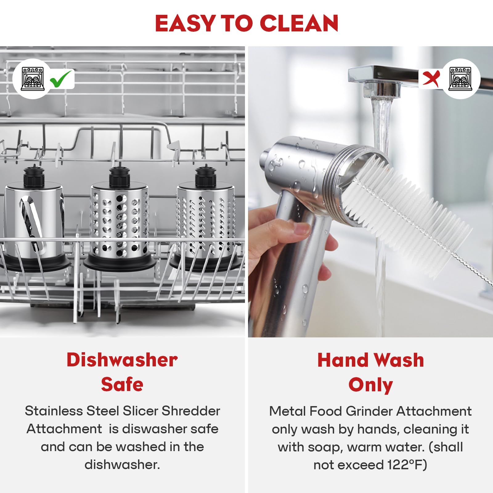 **KitchenAid Stand Mixer Meat Grinder & Stainless Steel Slicer Attachment – Sausage Stuffer, Food Shredder, Cheese Grater & Salad Maker for Home Cooking, Meal Prep & Entertaining**