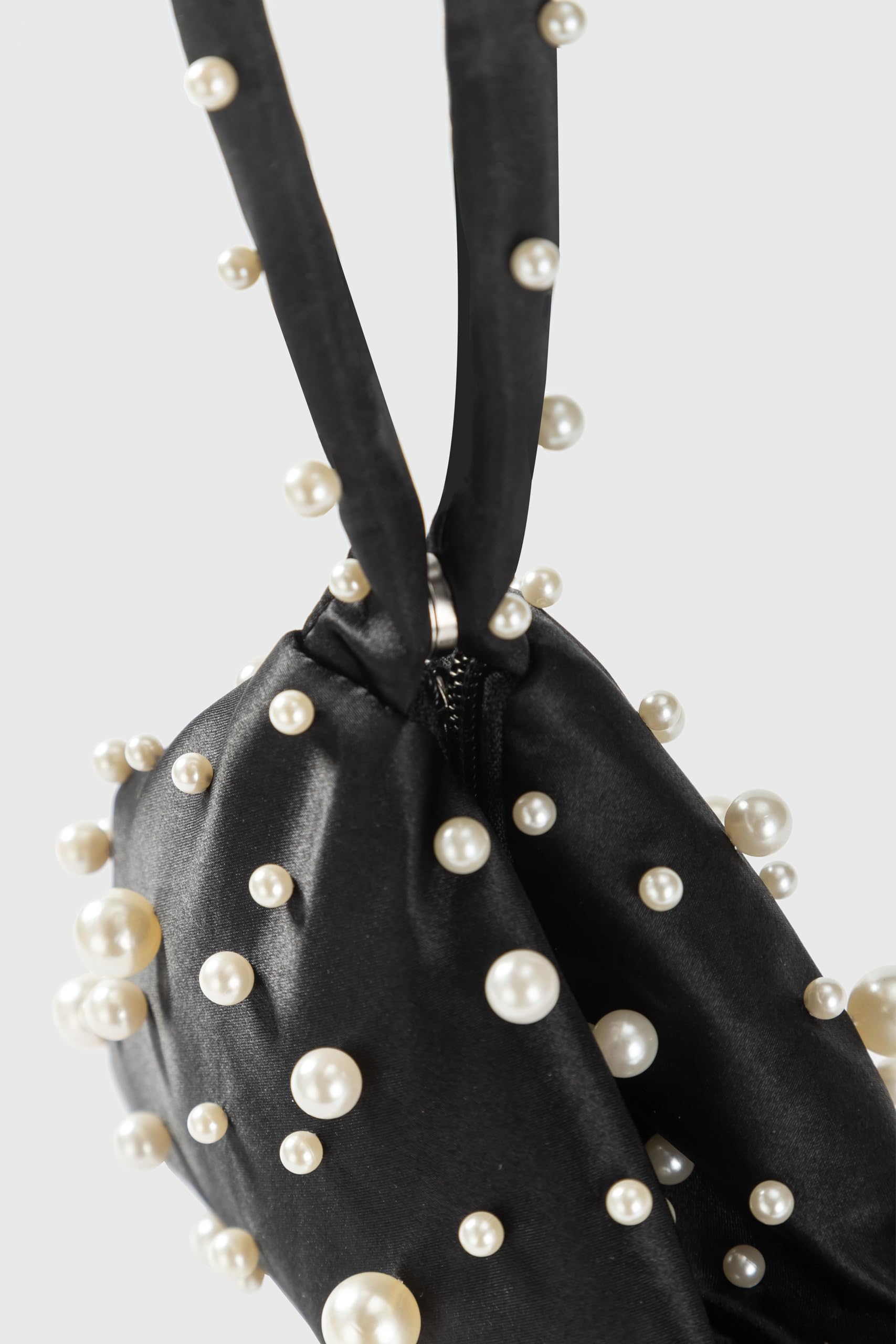 BABEYOND Women's Satin Clutch Purse with Pearl Accents - Elegant Triangle Evening Bag for Wedding, Prom, Party & Special Occasions | Perfect Gift for Bridesmaids & Formal Events