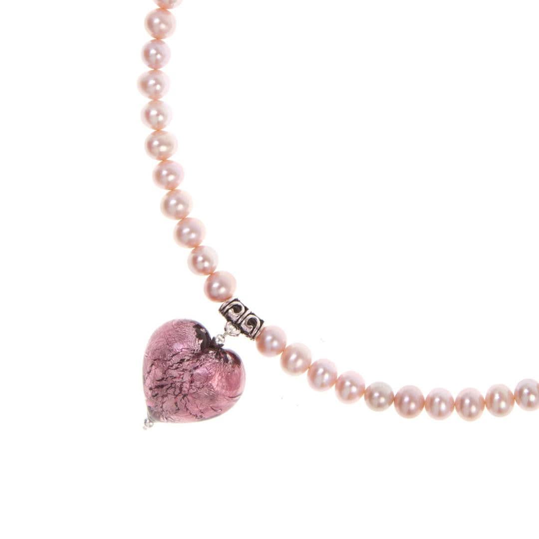 Dusk Pearl Heart Necklace - Elegant 18K Gold Plated Jewelry for Women, Perfect Gift for Valentine's Day, Anniversary & Romantic Occasions