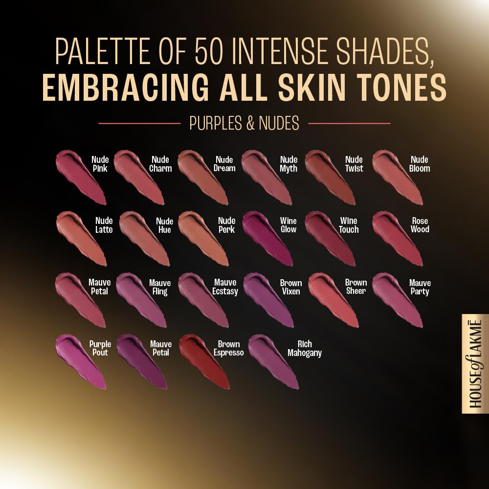 LAKMÉ Forever Matte Liquid Lipstick - Long Lasting Pink Venus Shade, 5.6ml | Vegan & Cruelty-Free Liquid Lip Color for Day & Night Wear, Parties & Special Occasions