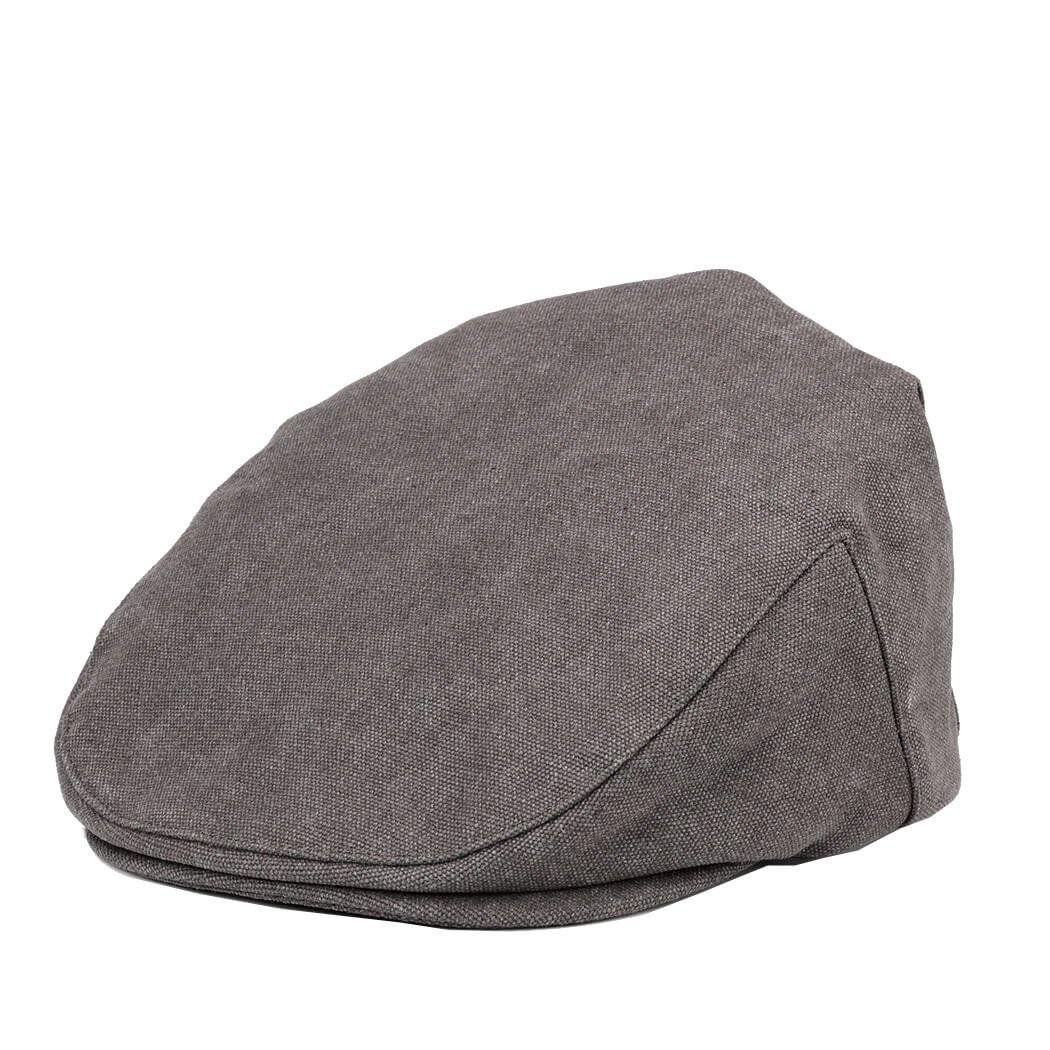 TRP0503 Troop London Canvas Flat Cap - Classic Old School Style Newsboy Hat for Men | Perfect for Casual Wear, Outdoor Activities & Vintage Fashion