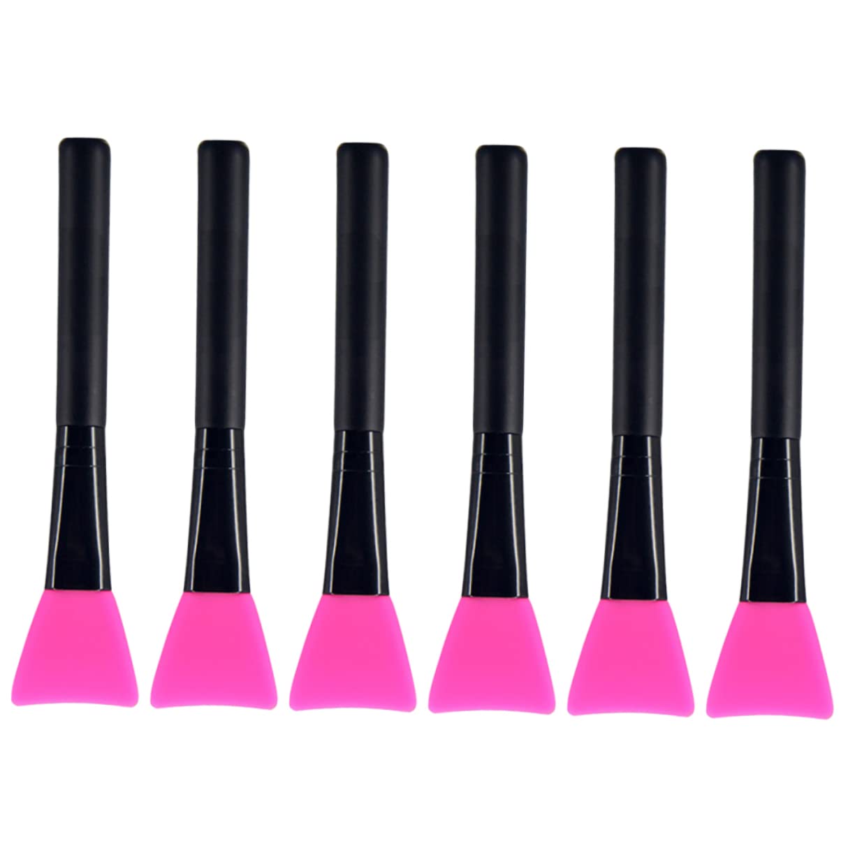 Soft Silicone Makeup Brush Set - 6pcs for Facials & Body Lotion Application