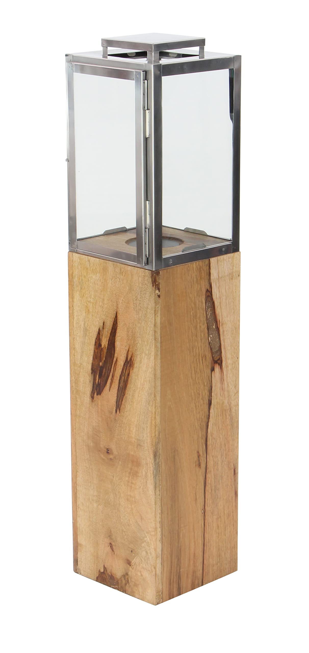 Handmade Mango Wood Candle Lantern - 9